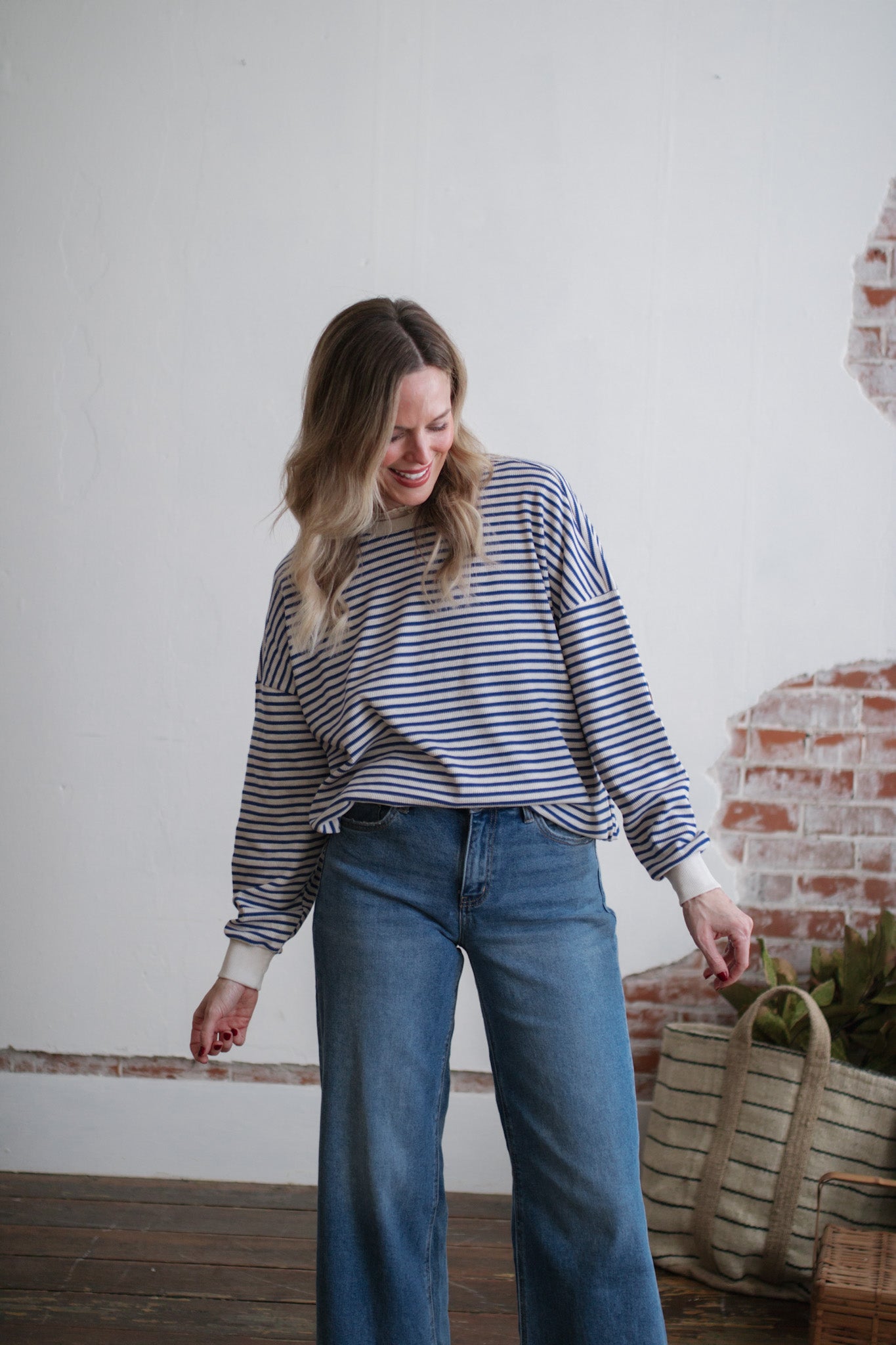 Ruby Classic Striped Crewneck