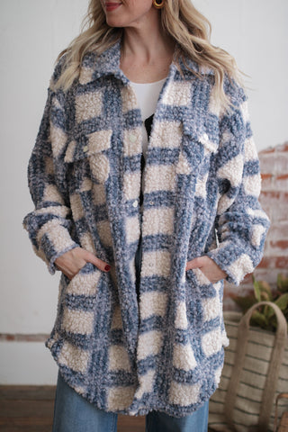 Sydney Checkered Sherpa Jacket