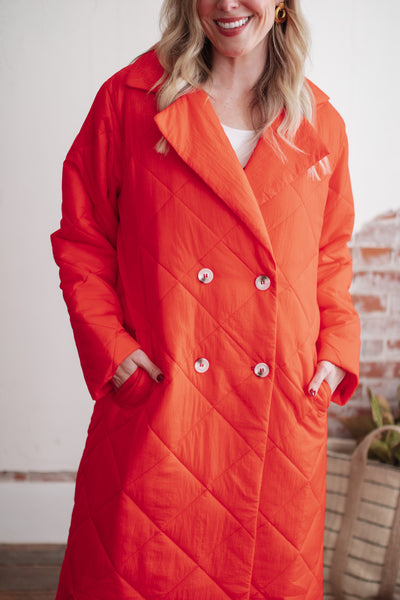 Caroline Long Quilted Coat