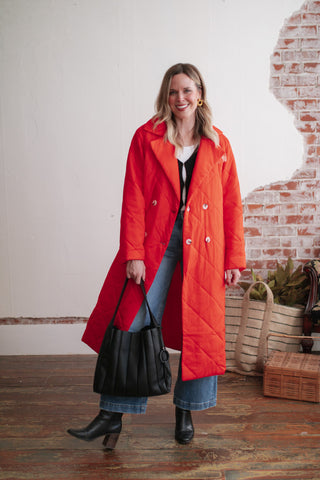 Caroline Long Quilted Coat