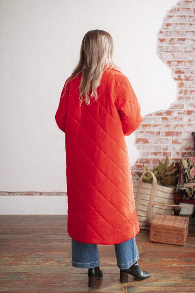 Caroline Long Quilted Coat