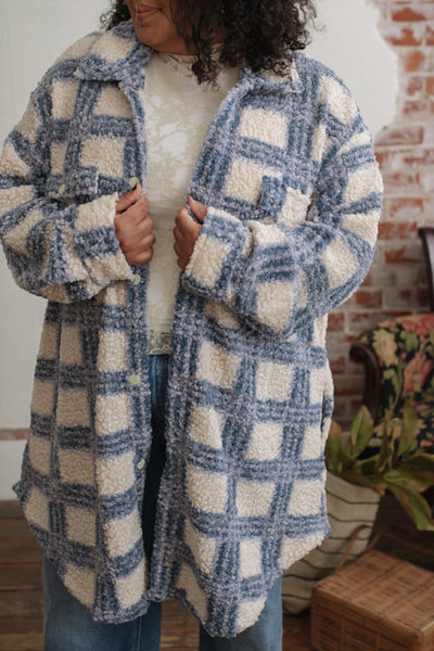 Sydney Checkered Sherpa Jacket