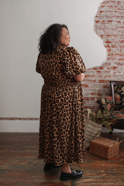 Felicity Leopard Midi Dress