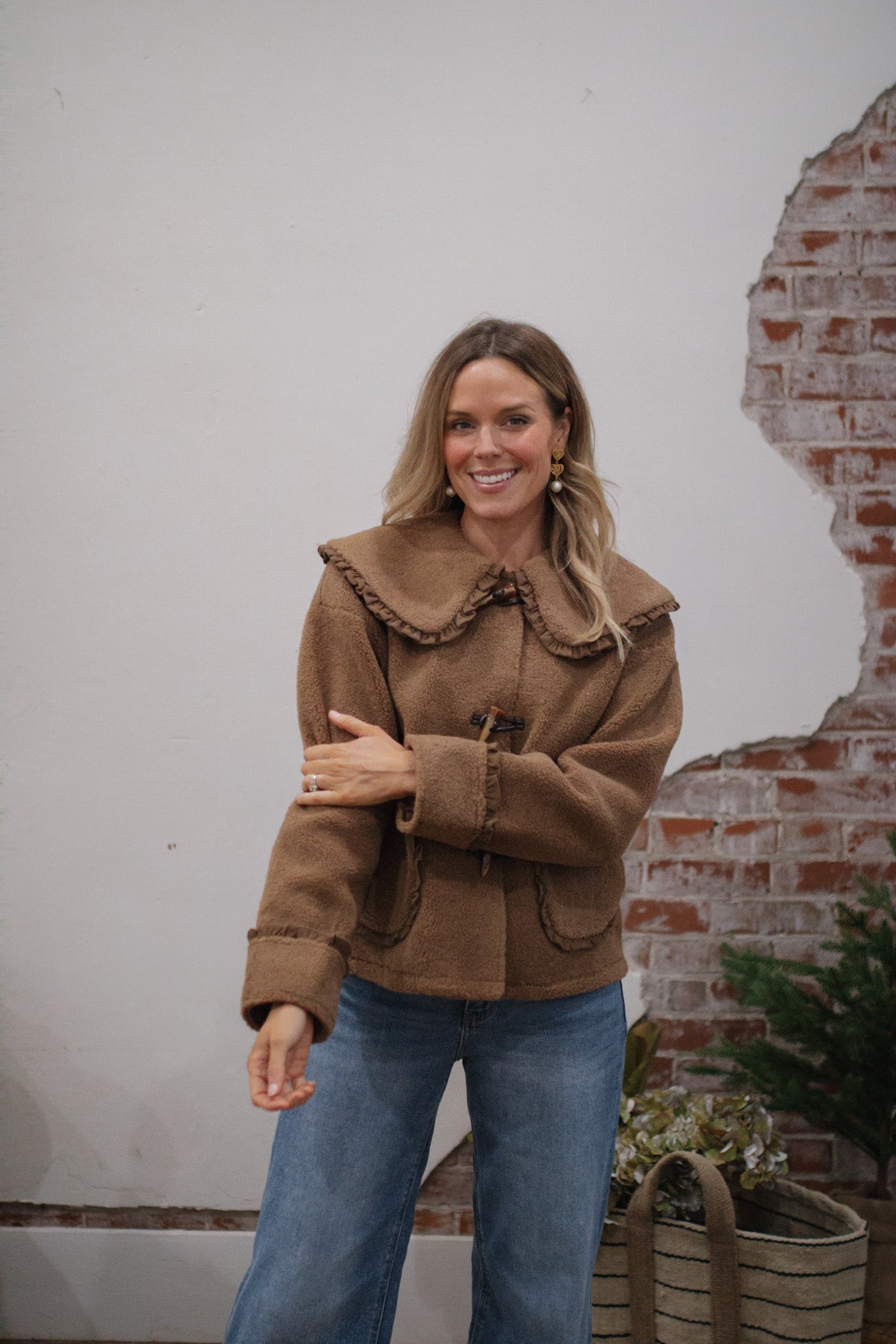 Sydney Peter Pan Collar Sherpa Jacket