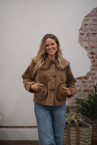 Sydney Peter Pan Collar Sherpa Jacket