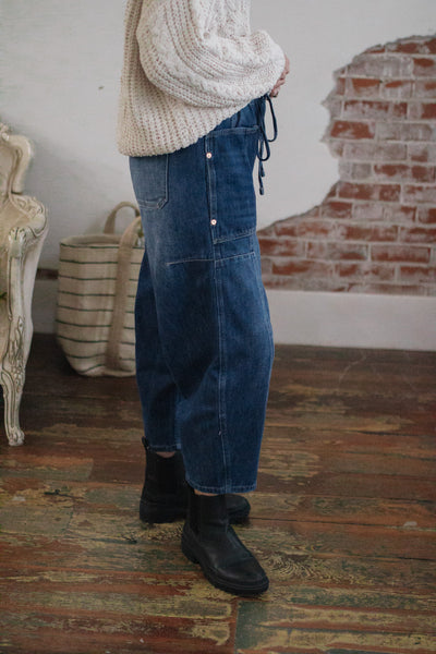 Georgie Tie Barrel Jeans