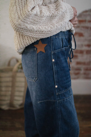 Georgie Tie Barrel Jeans