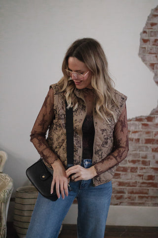 Mila Floral Quilted Vest