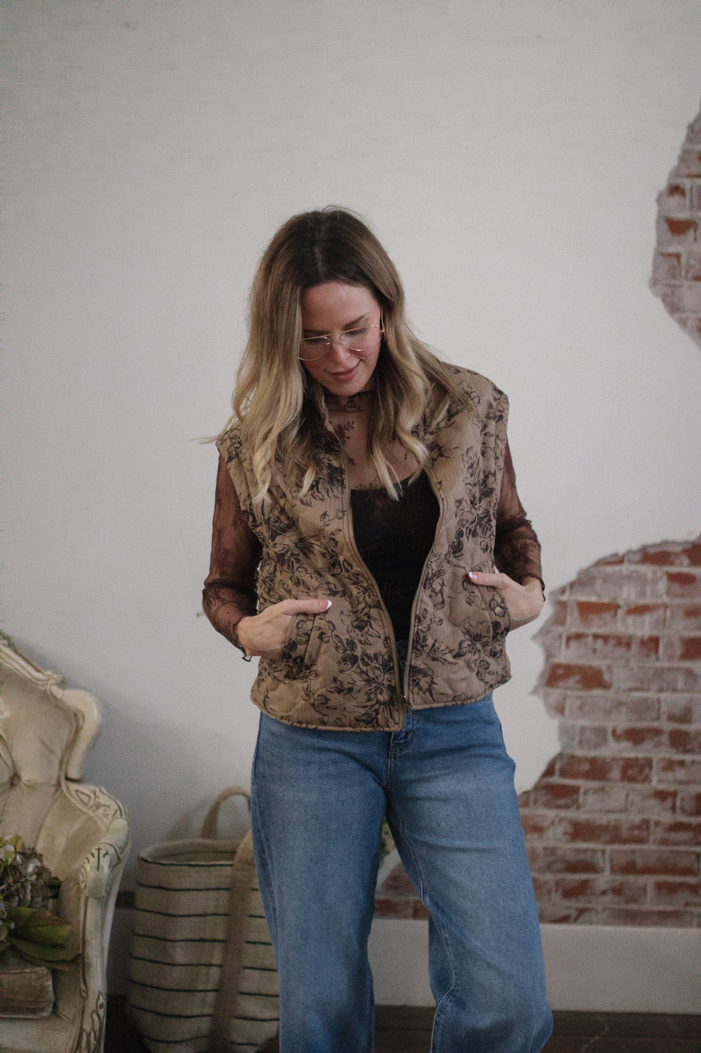 Mila Floral Quilted Vest