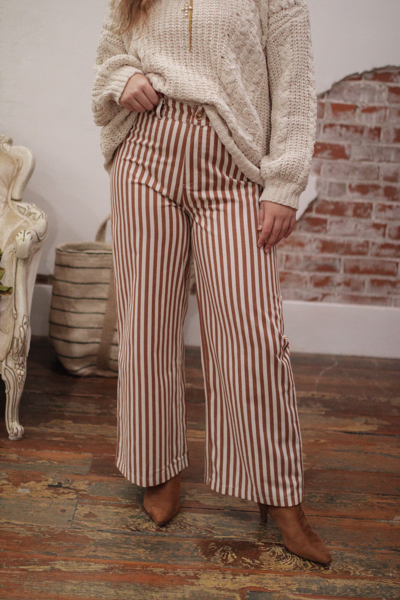 Devon Striped Denim Pants