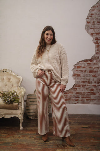 Devon Striped Denim Pants