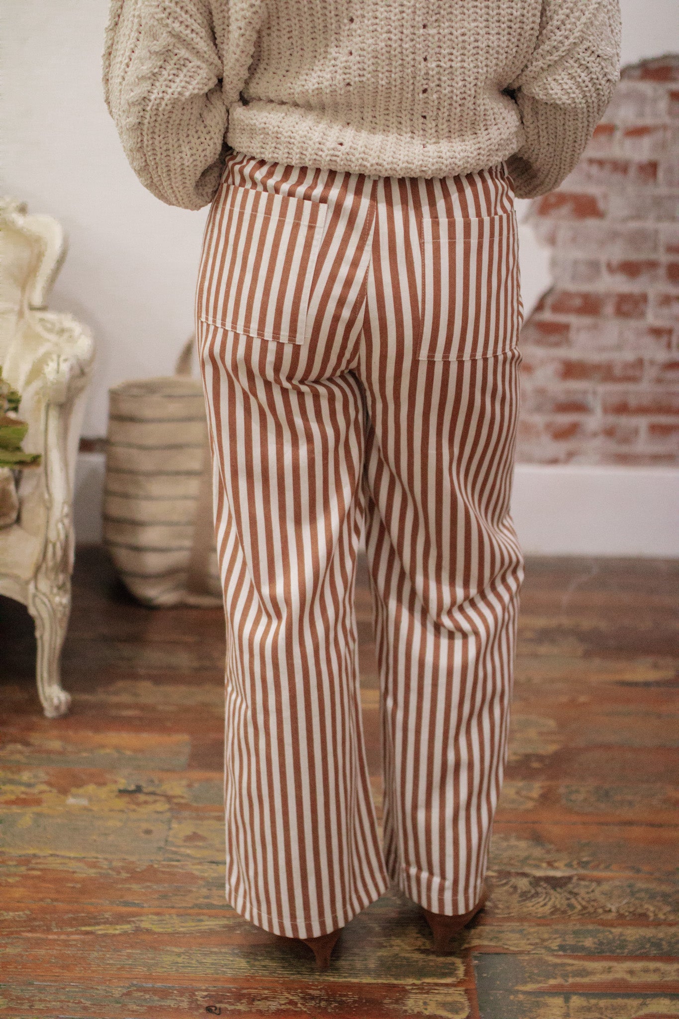 Devon Striped Denim Pants