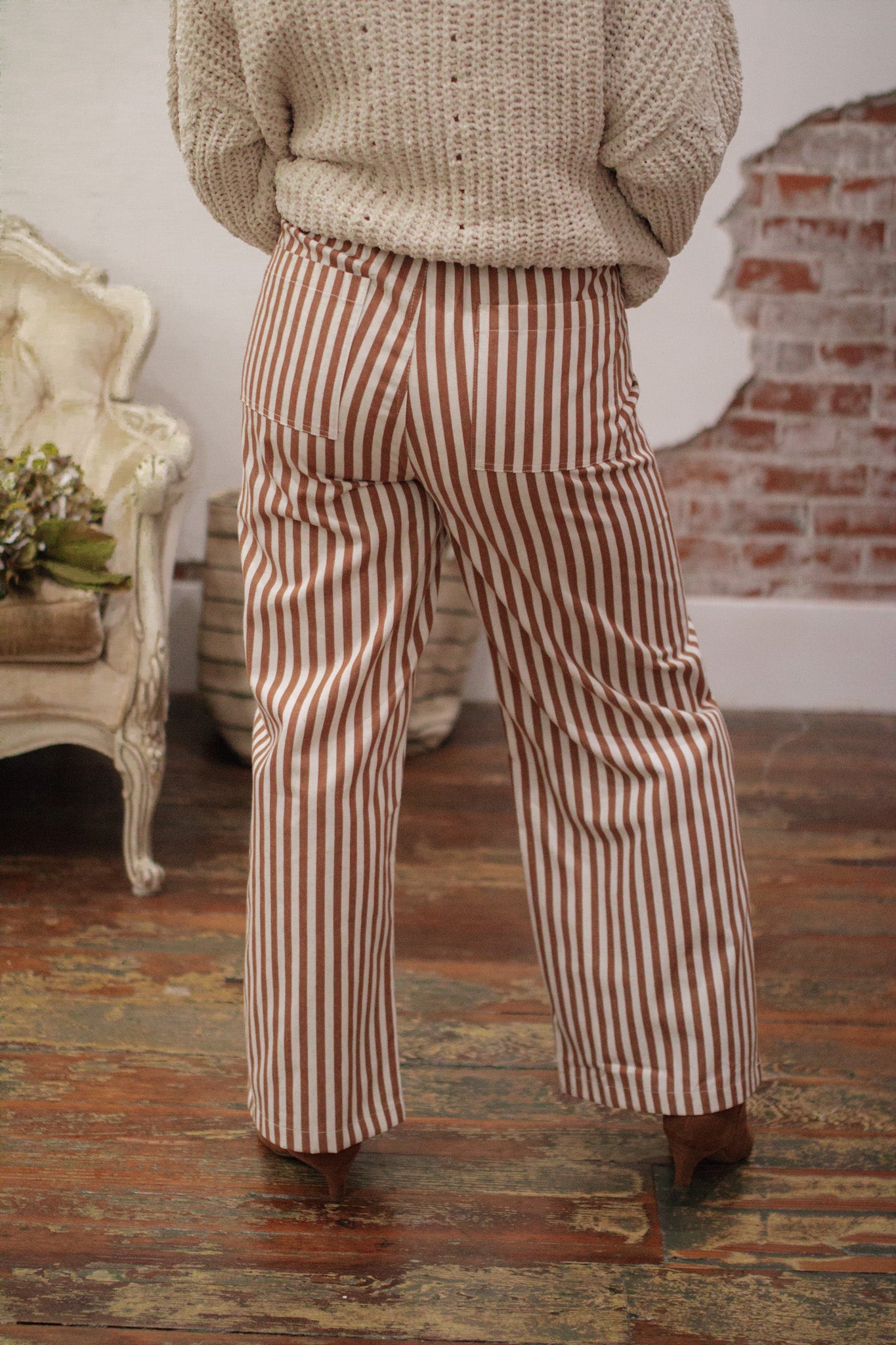 Devon Striped Denim Pants