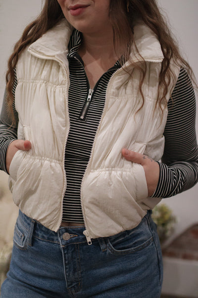 Hazel Cropped Puffer Vest