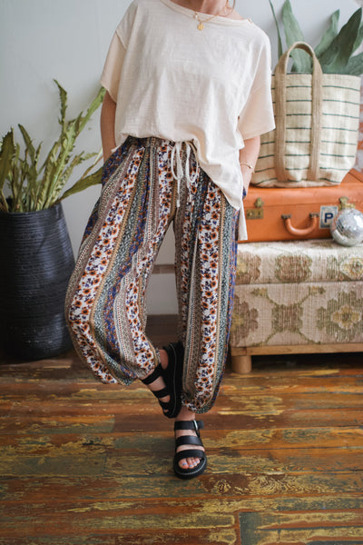 Audrey Mixed Pattern Joggers