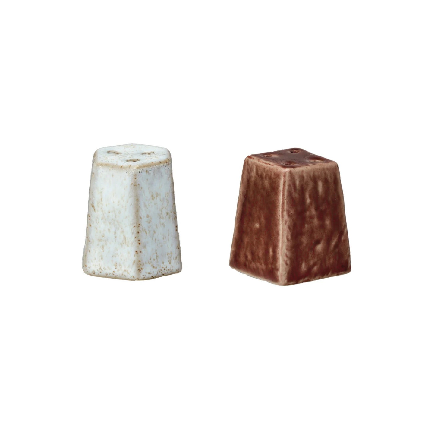 Small Stoneware Salt + Pepper Shakers