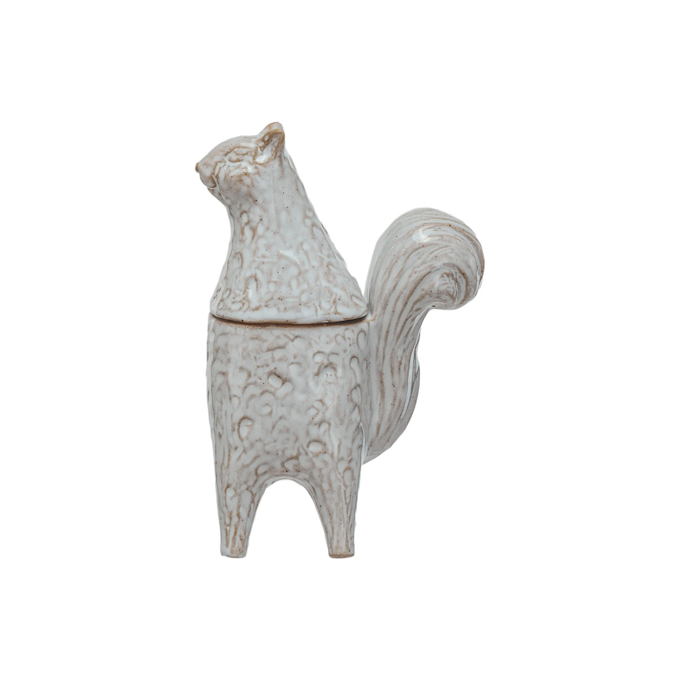 Stoneware Squirrel Jar