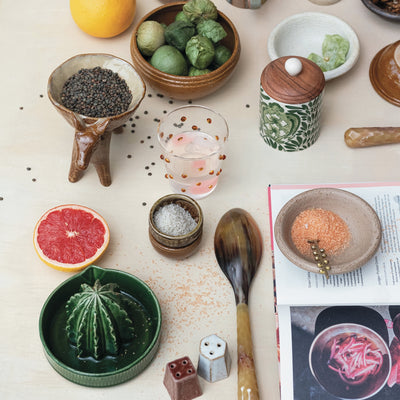 Small Stoneware Salt + Pepper Shakers