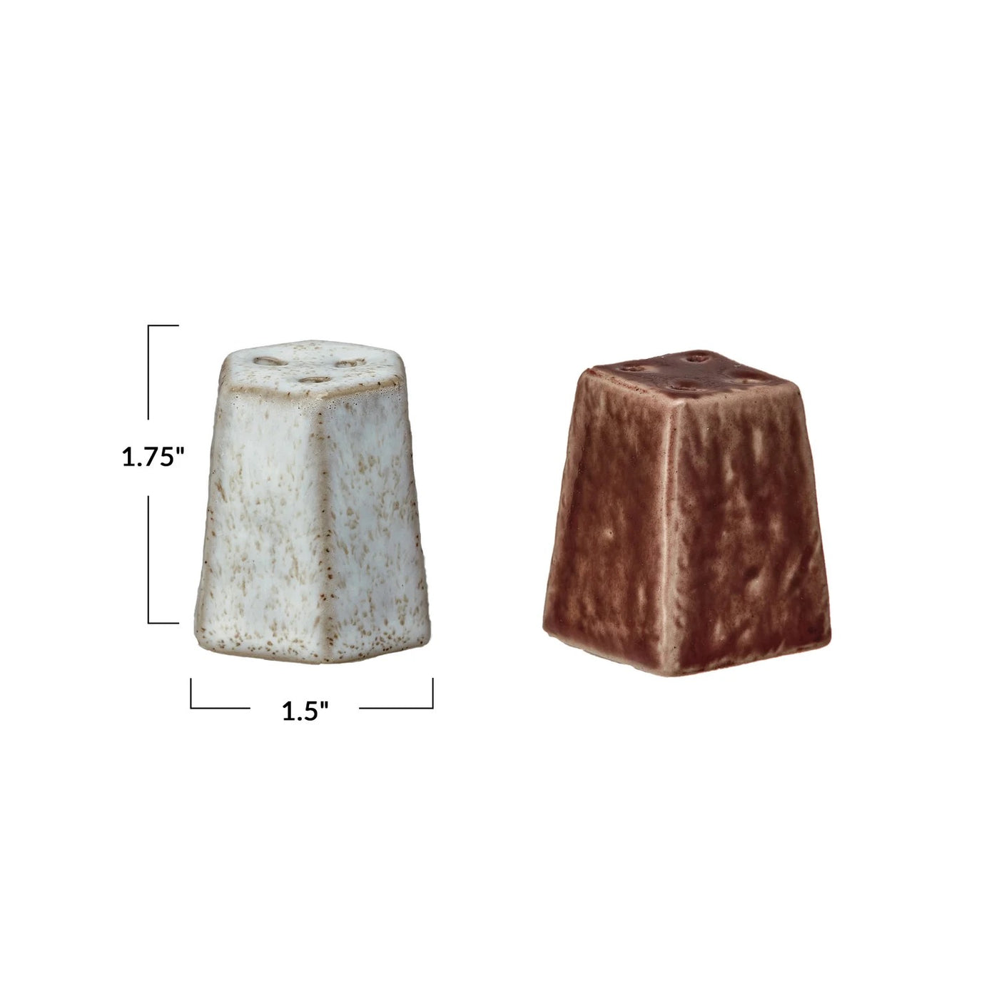 Small Stoneware Salt + Pepper Shakers