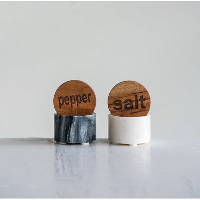 Marble Salt + Pepper | Set of 2