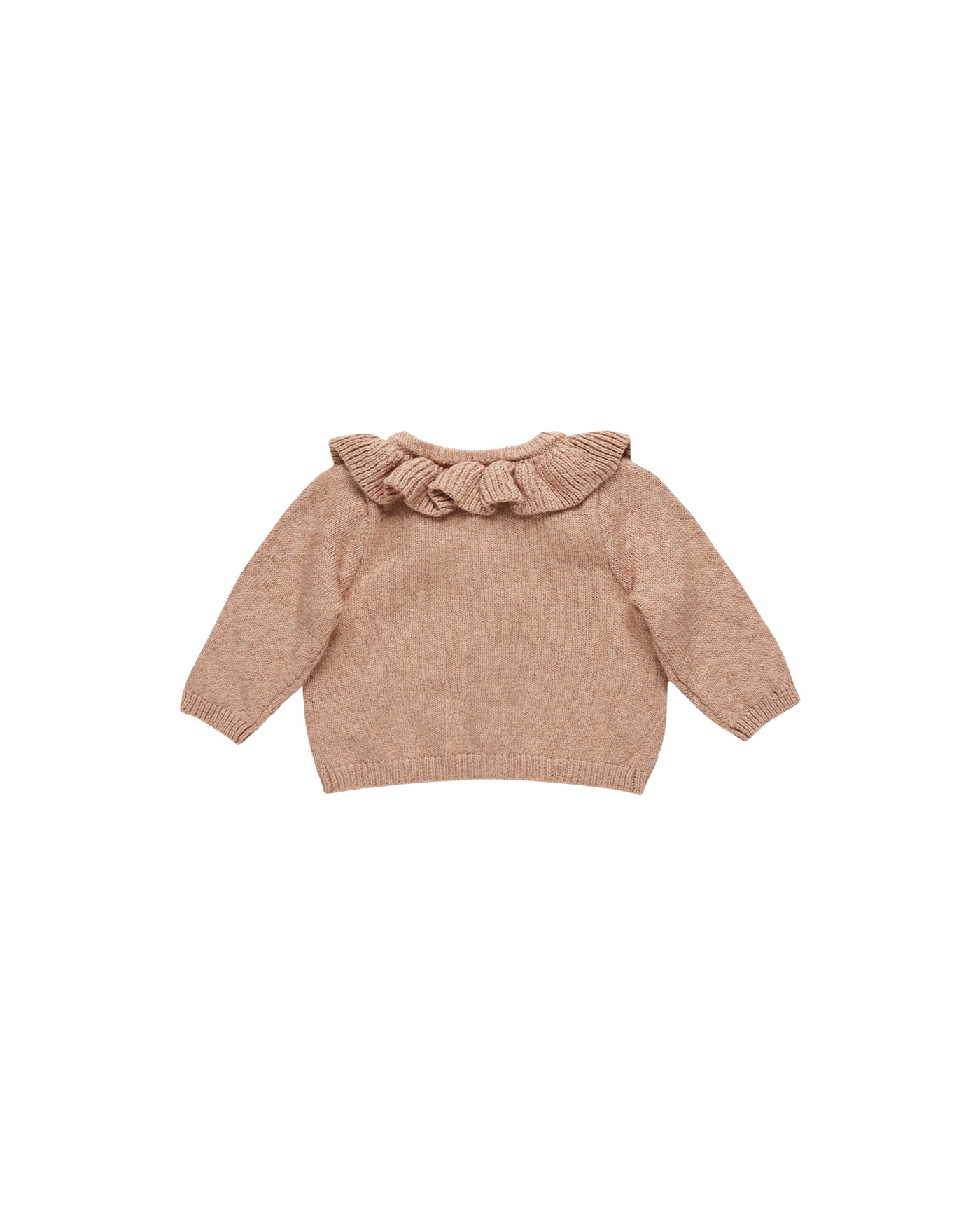 Ruffle Collar Cardigan | Rose