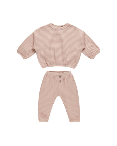 Textured Sweat Set | Blush