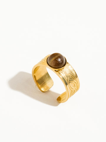 Leo Non-Tarnish Boho Stone Ring