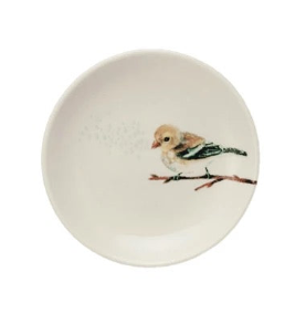 Stoneware Bird Dish