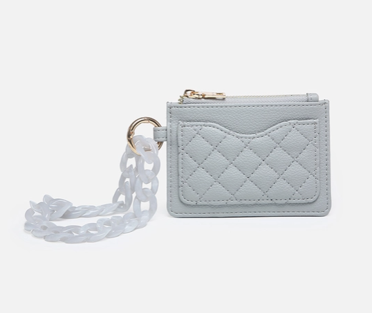 Rhodes Quilted Wallet w/ Chain Bangle