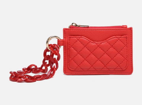 Rhodes Quilted Wallet w/ Chain Bangle