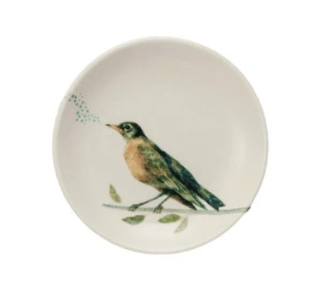 Stoneware Bird Dish