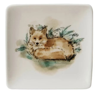 Woodland Animal Stoneware Dish