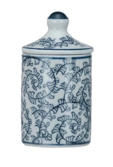 Hand-Painted Stoneware Spice Jar