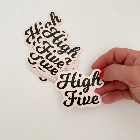 High Five Waterproof Vinyl Sticker