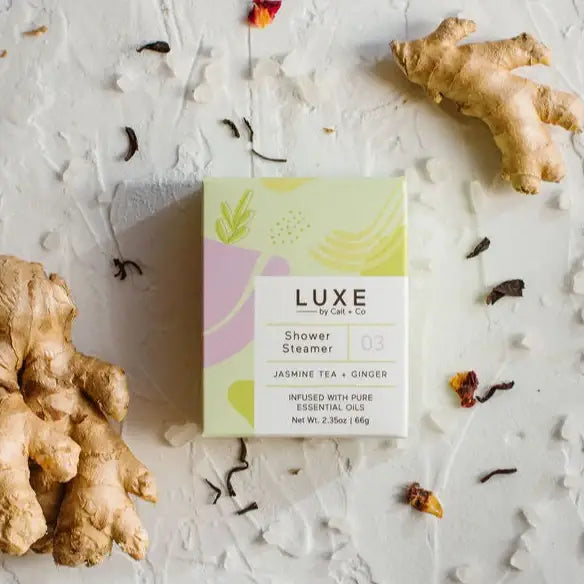 Luxe Jasmine Tea + Ginger Shower Steamer