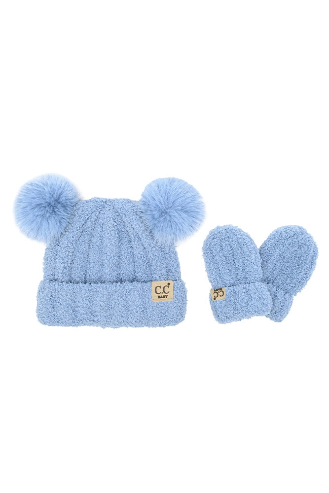 C.C. Baby Beanie + Mittens Set