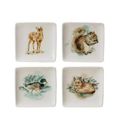 Woodland Animal Stoneware Dish