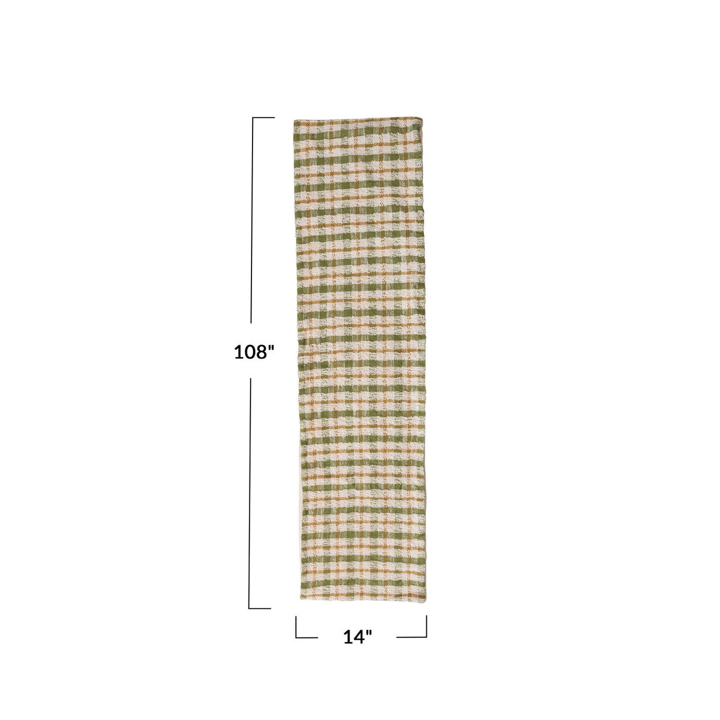 108" Plaid Woven Cotton Table Runner