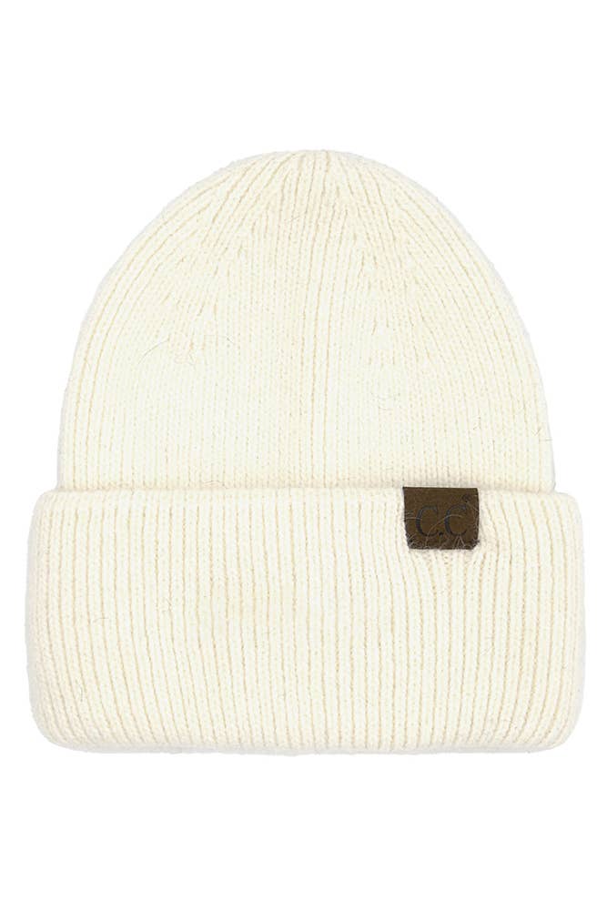 C.C. Knit Double Cuff Beanie