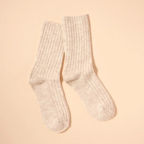 Cozy Wool Blend Crew Socks