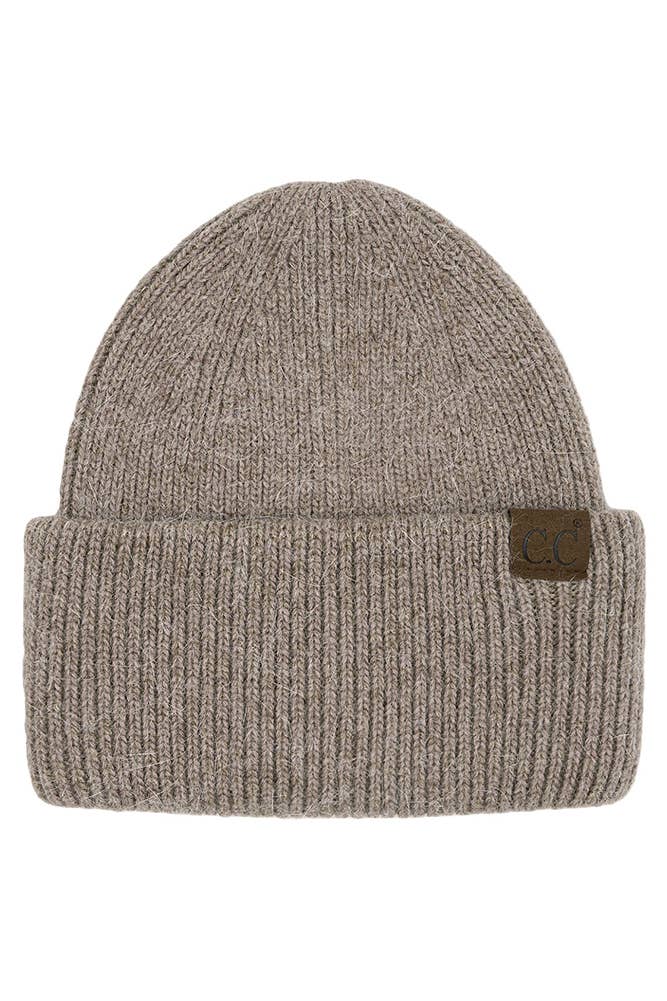 C.C. Knit Double Cuff Beanie