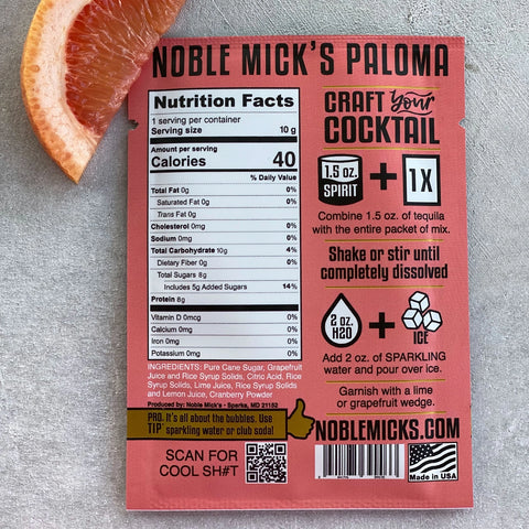 Noble Mick's Single Serve Cocktail Mix