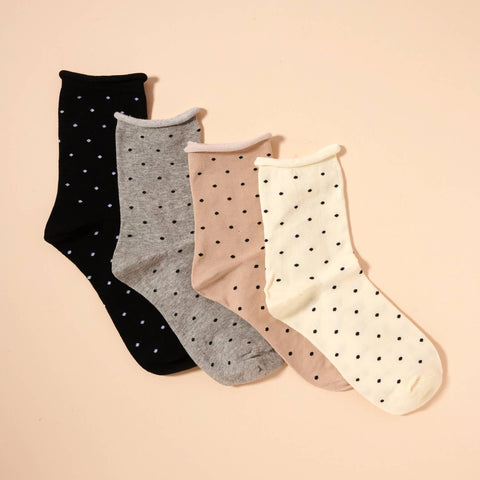 Polka Dot Crew Socks