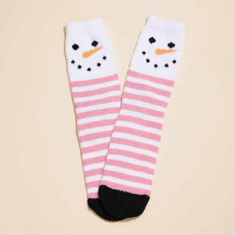 Snowman Fuzzy Socks