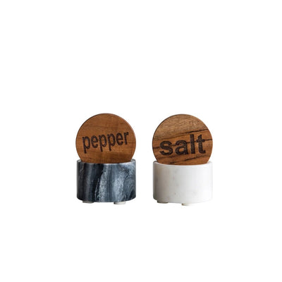 Marble Salt + Pepper | Set of 2