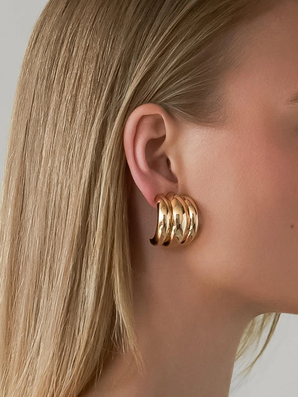 Colton Non-Tarnish Layered Cuff Earring