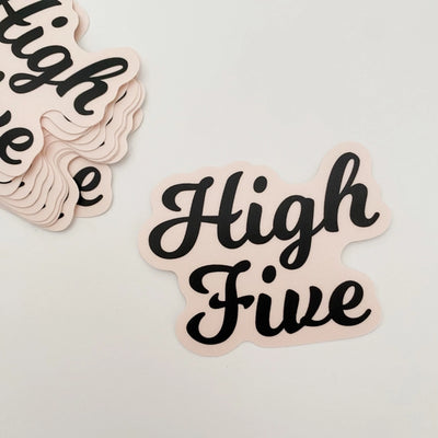 High Five Waterproof Vinyl Sticker