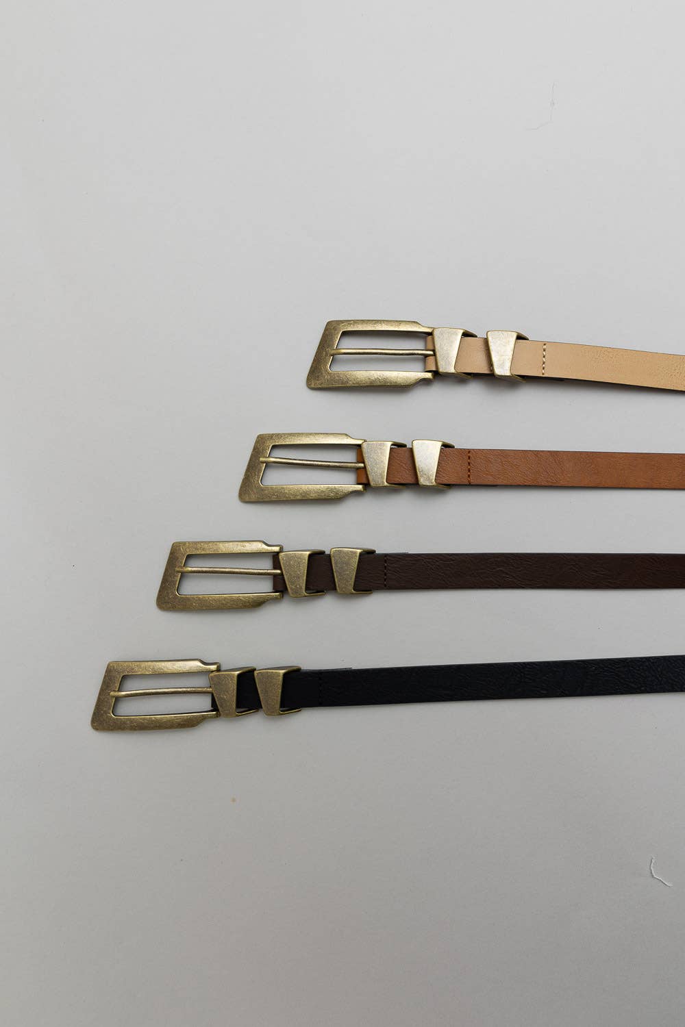 Emmie Rectangular Buckle Belt | Tan