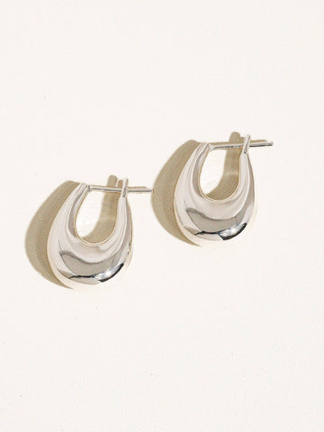 Quinn 18K Classic Droplet Hoop Earring