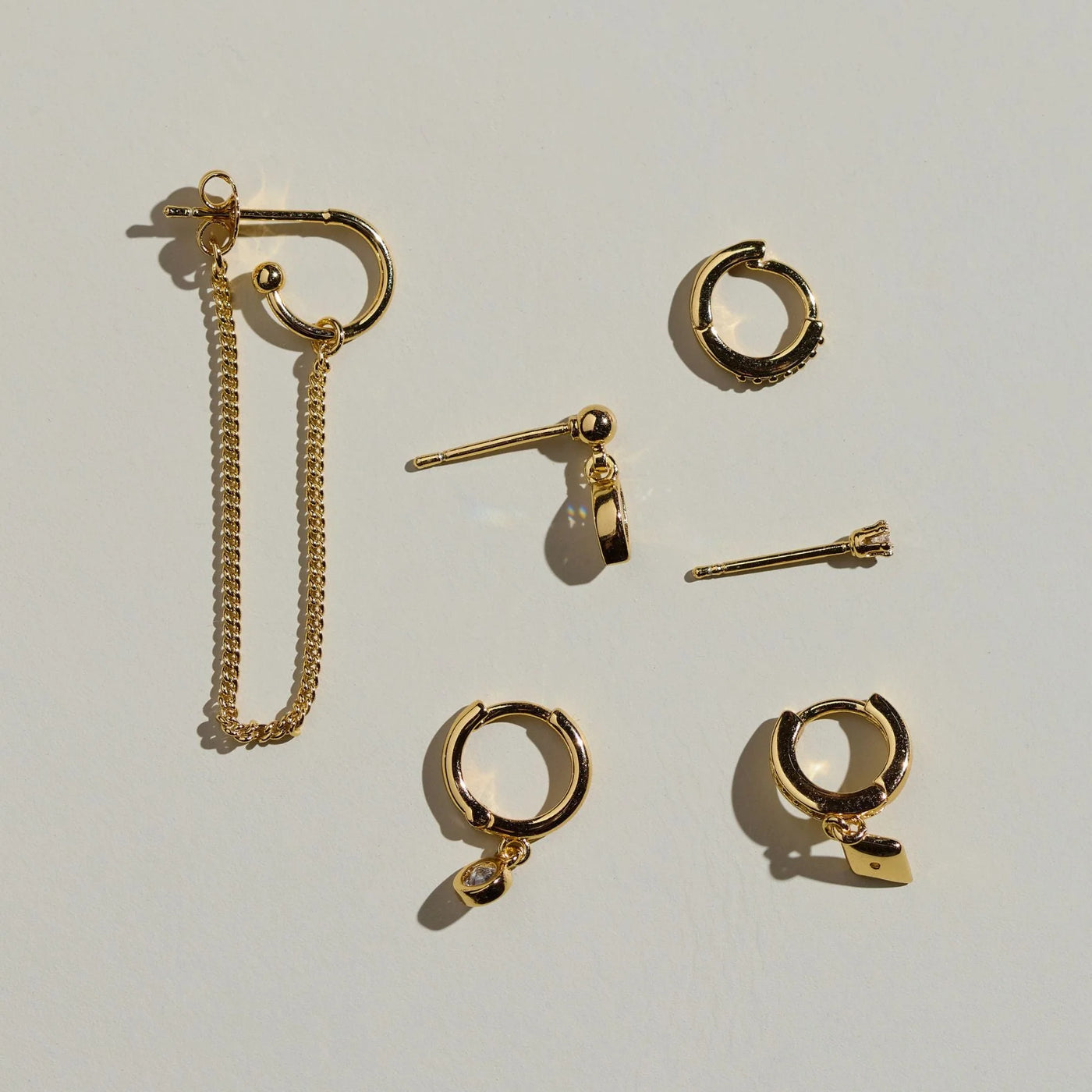 Assorted Dainty Earring Set | Gold